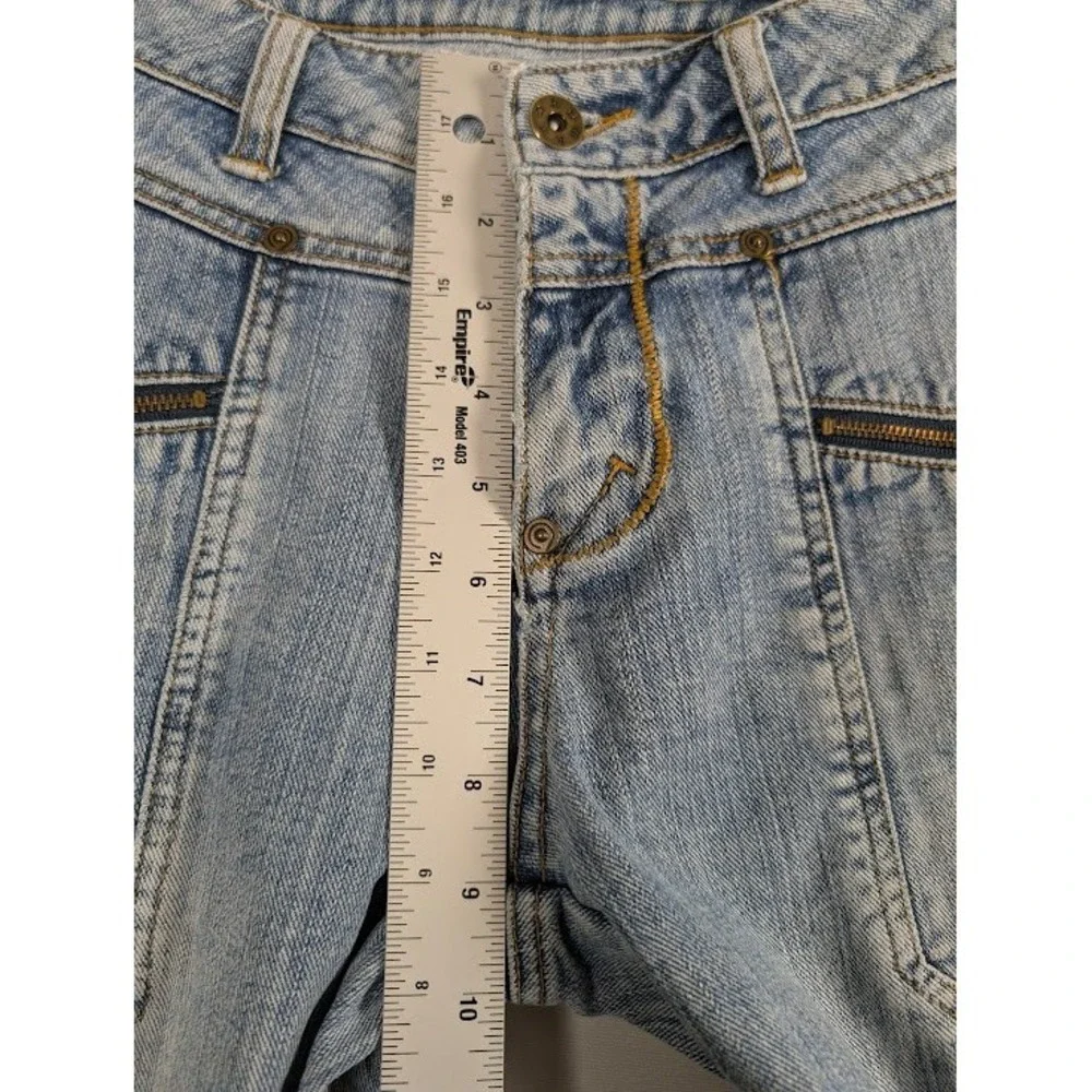 Akademiks Flare Jeans Mens 30 Light Wash Low Rise Embroidered Y2K 2000s
